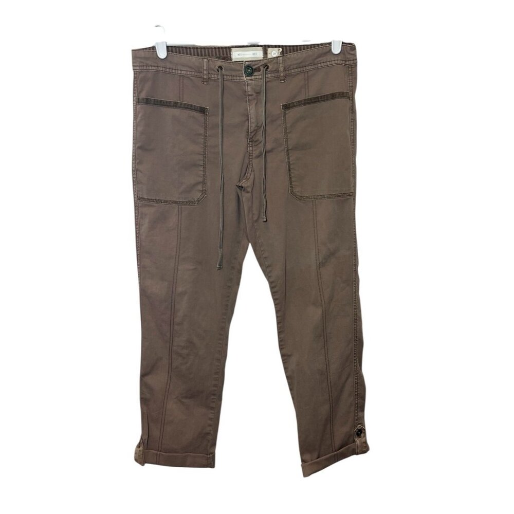 Anthropologie Hei Hei Women’s Pants Size 28 Brown Zipper Stretch Pockets
